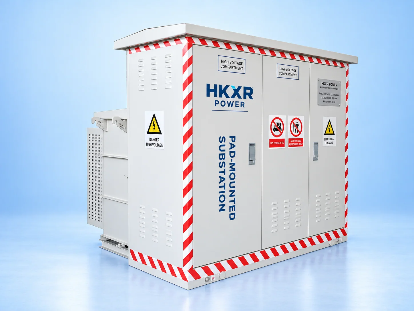 Pad-mounted transformer for distribution systems