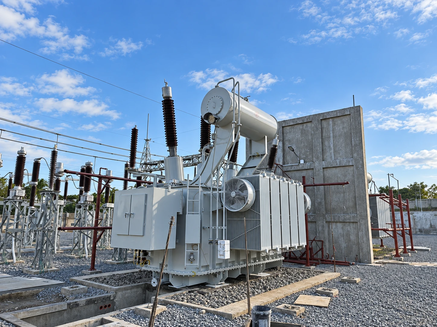 Outdoor power transformer installation
